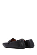 Men's Black Leather Buckle Casual Loafer | Derimod