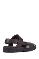 Geox Men's Brown Xand 2s Leather Sandals | Derimod