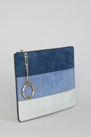 Navy Blue-Grey Suede Women's Leather Portfolio | Derimod