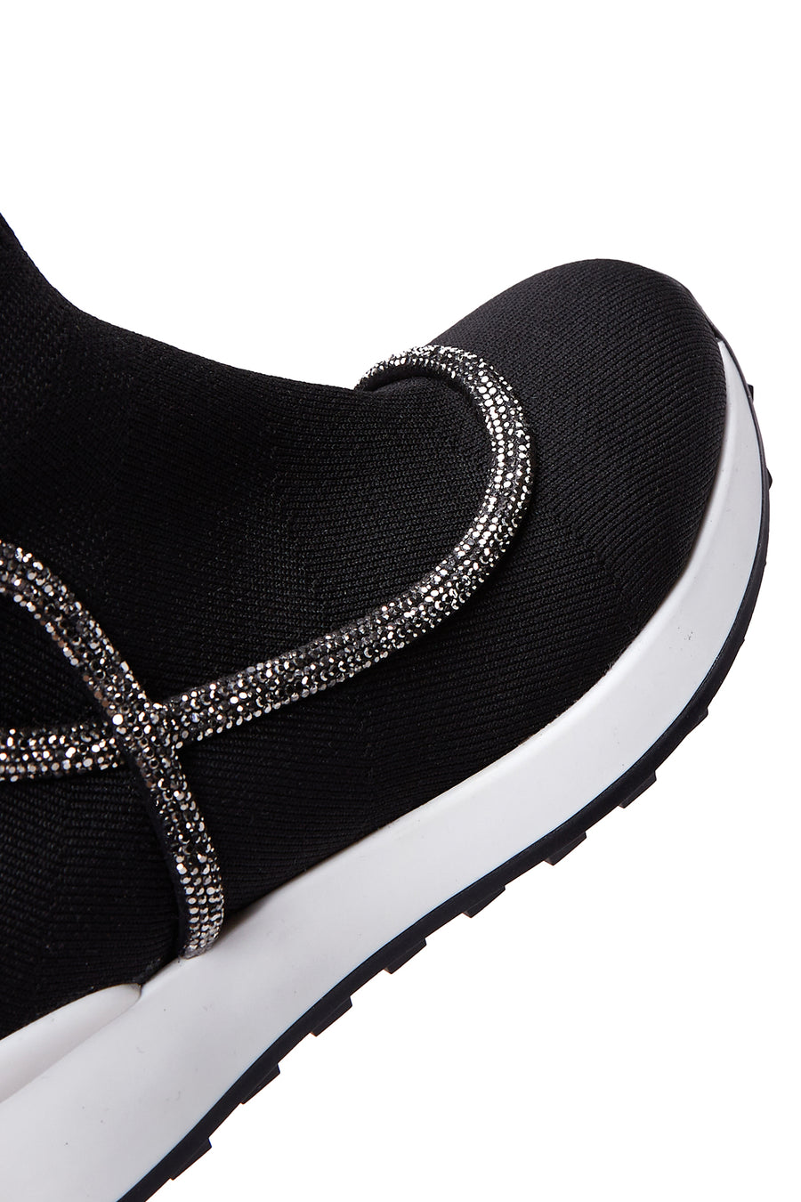 Kadın Siyah Taşlı Bilekli Sneaker