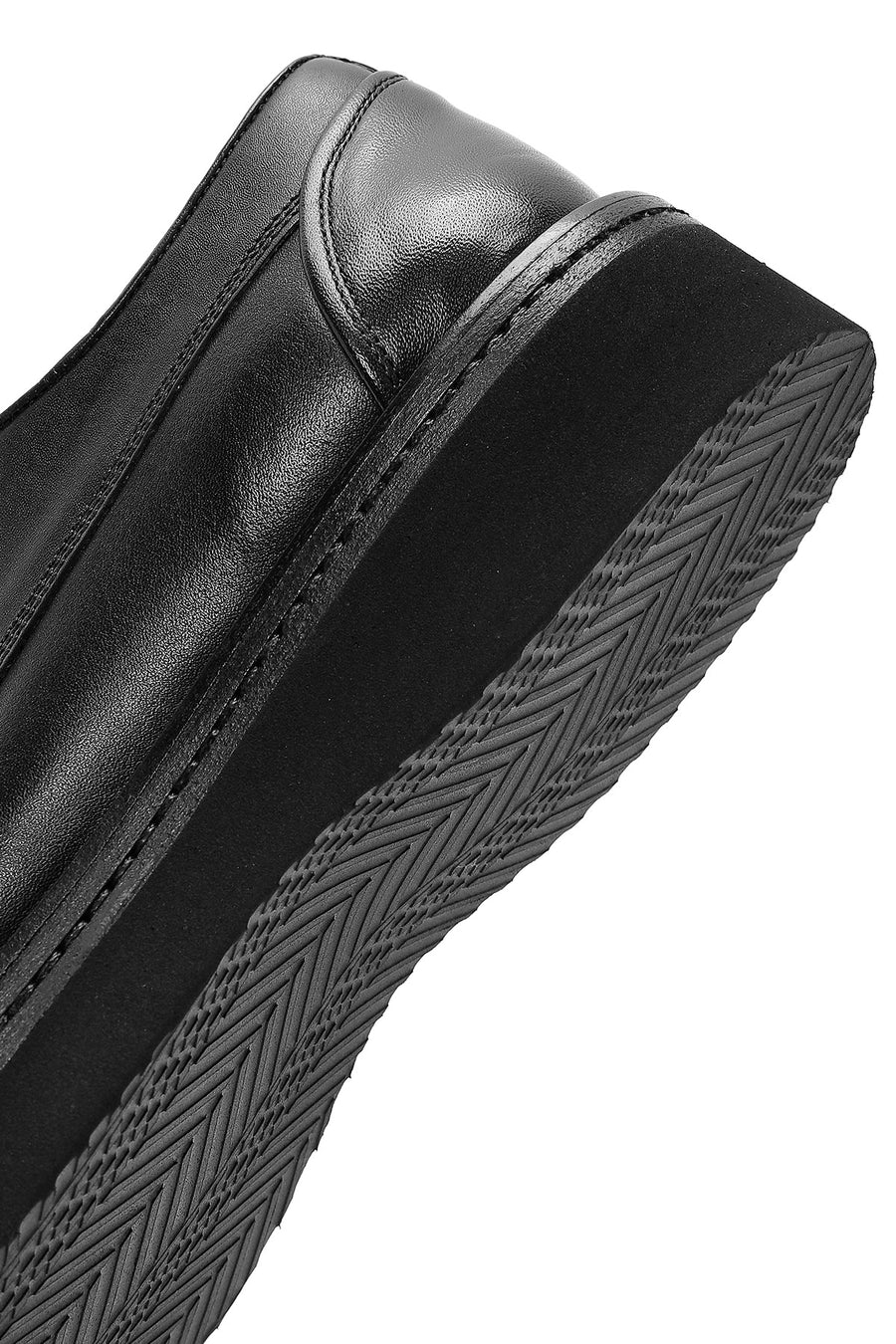 
Men's Black Lace-Up Leather Casual Shoes
