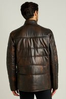 Buffon Men's Leather Jacket | Derimod