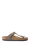 Birkenstock Women's Brown Birko-Flor Nubuck Flip Flops | Derimod