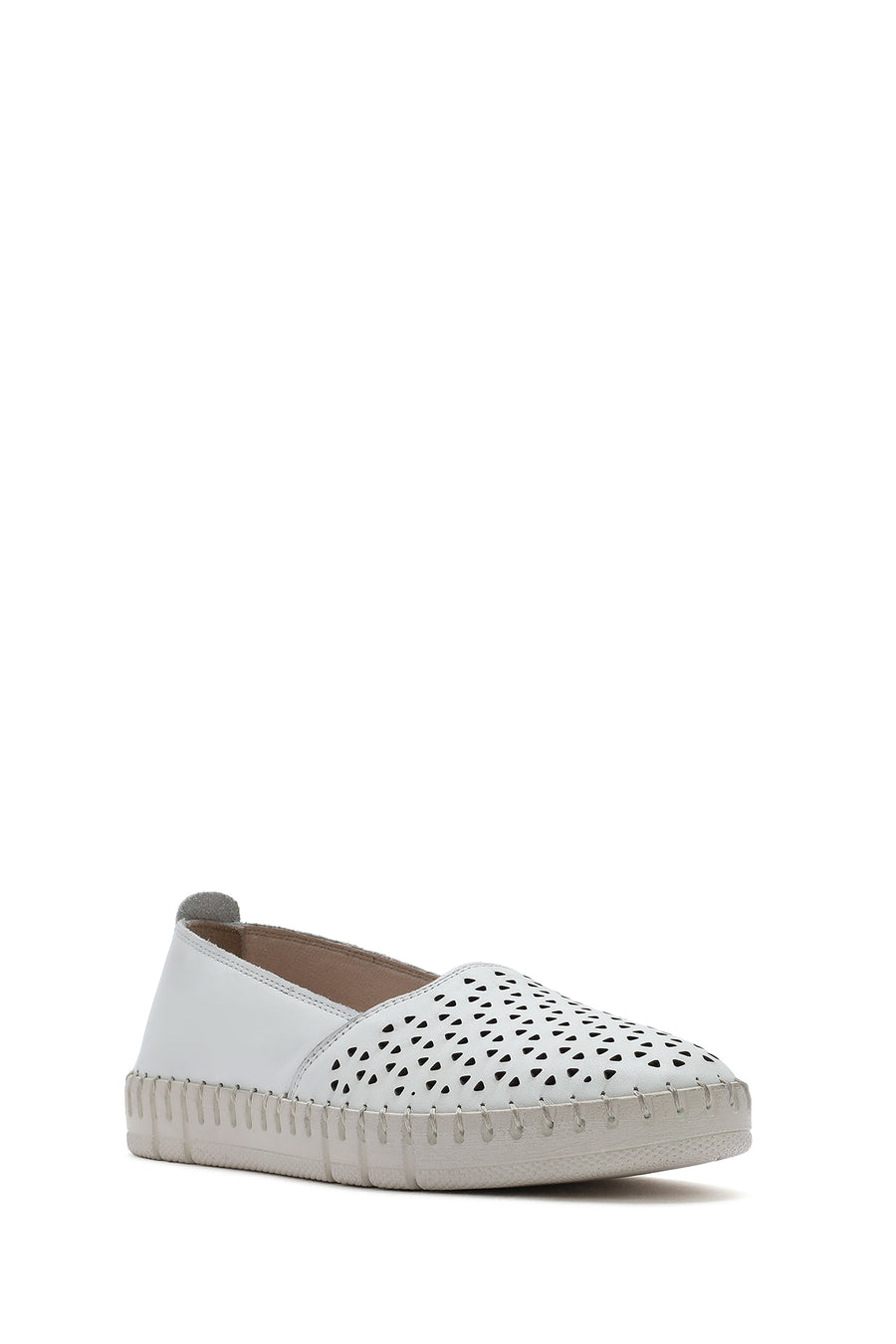 Women's White Leather Comfort Loafer