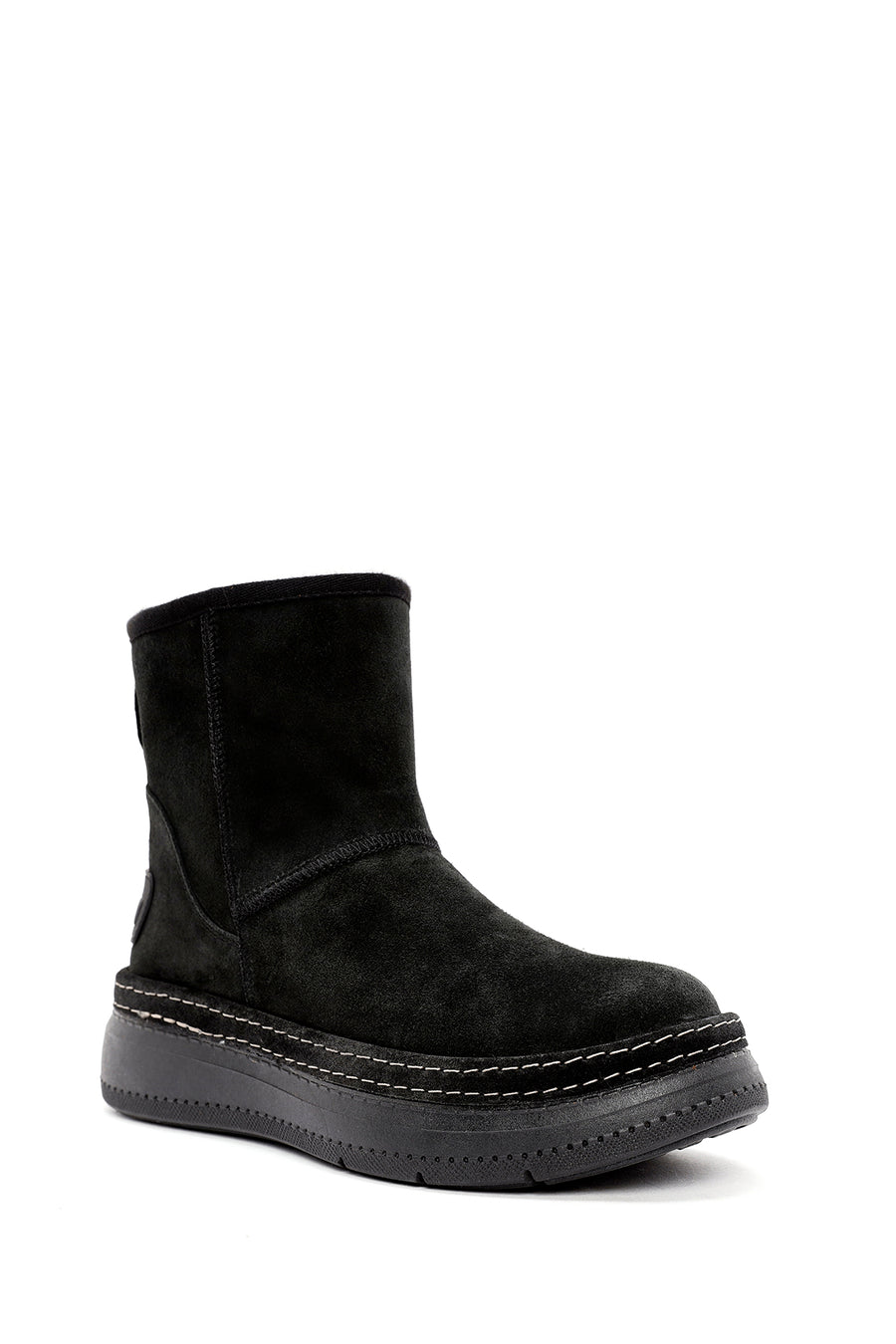 Women's Black Suede Leather Boots