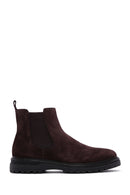 Men's Brown Suede Leather Chelsea Boots | Derimod