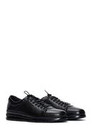 Men's Black Leather Casual Sneaker | Derimod