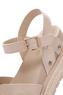 Women's Beige Ankle Strap Thick Soled Sandals | Derimod