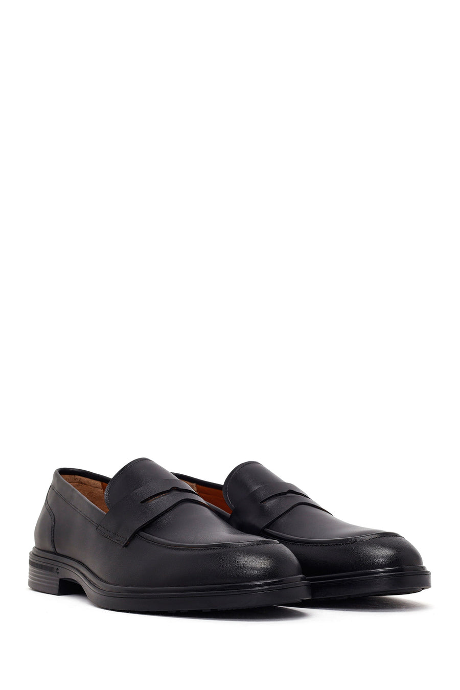 Erkek Siyah Deri Casual Loafer
