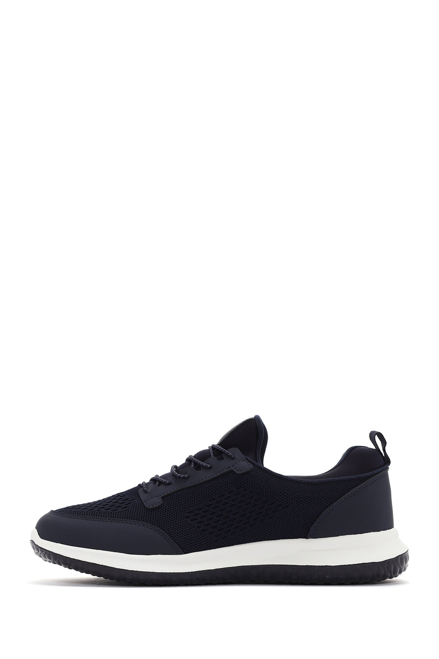 Derimod Zero Men's Navy Blue Lace-Up Thick Sole Fabric Sneaker