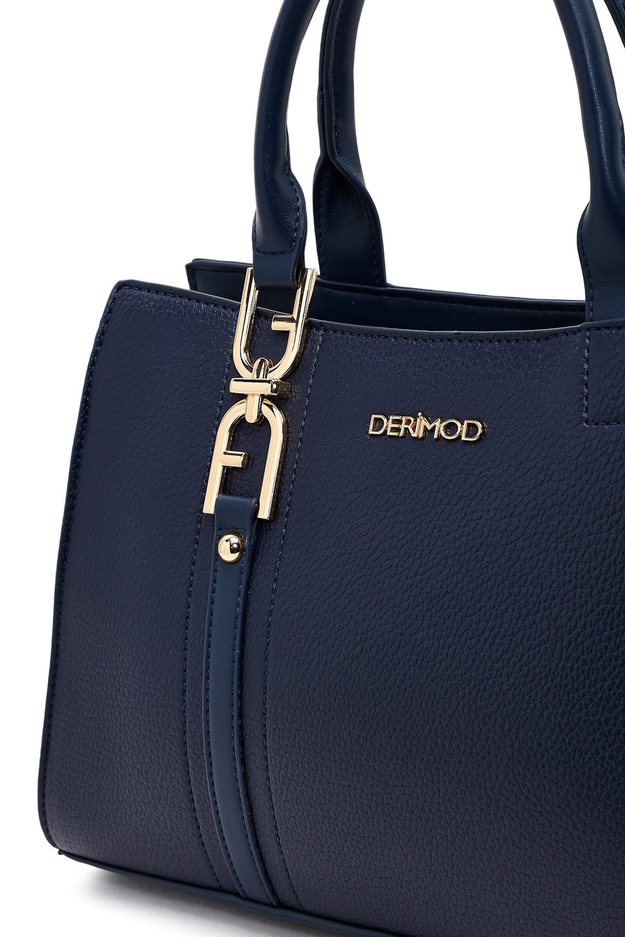 Woman Navy Long-Strap Classic Shoulder Bag