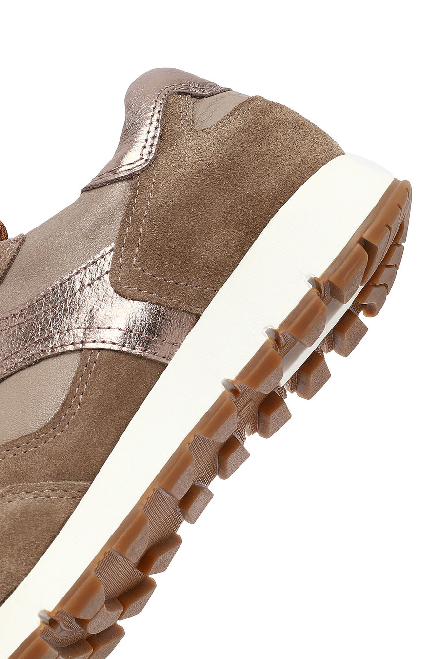 Kadın Vizon Bağcıklı Deri Sneaker