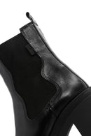 Women's Black Leather Heeled Chelsea Boots | Derimod