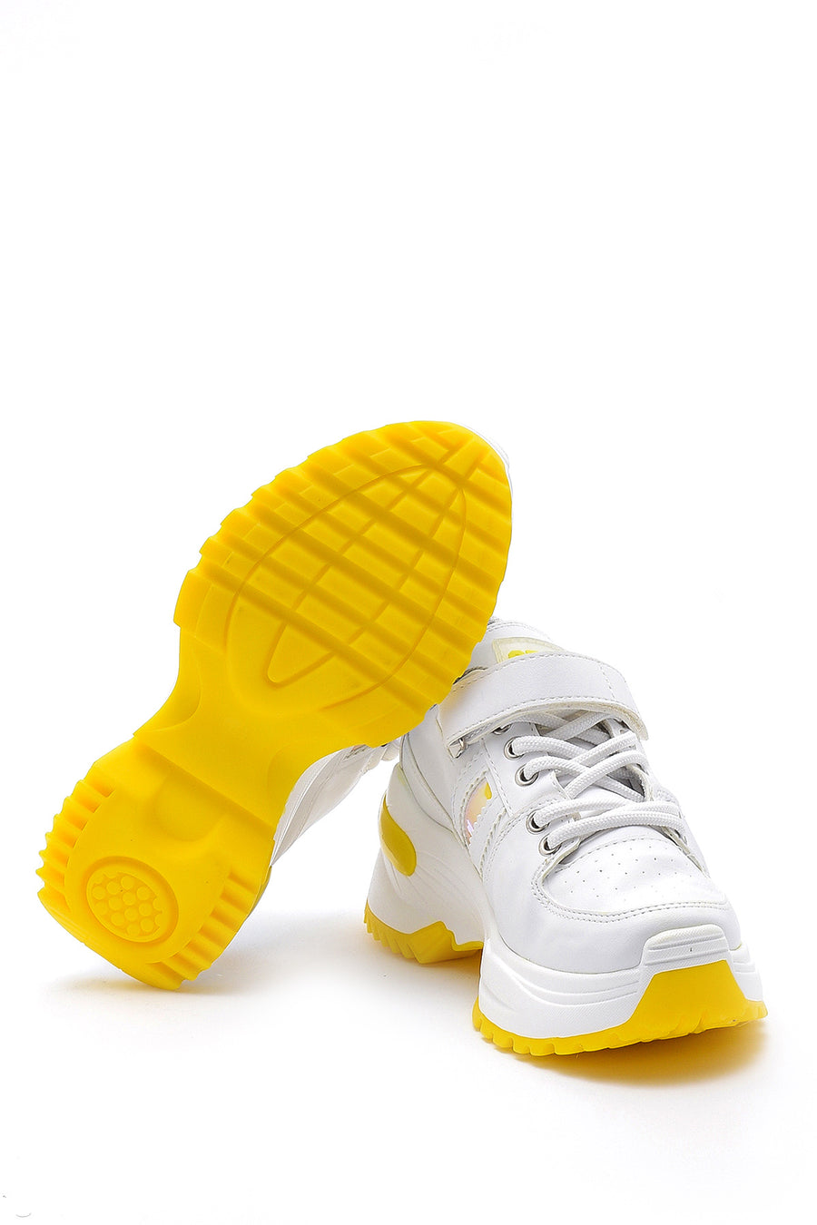 Women's High-Sole Leather Sneaker