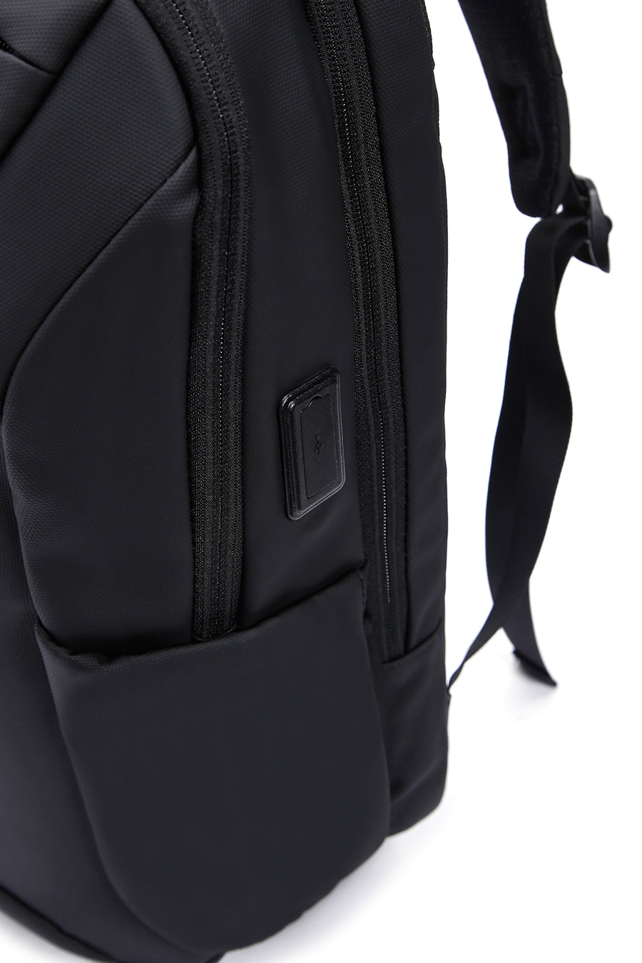 D-Pack Unisex Black Technological Fabric Hardcase Backpack
