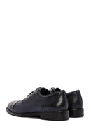 Men's Navy Blue Lace-Up Leather Classic Shoes | Derimod