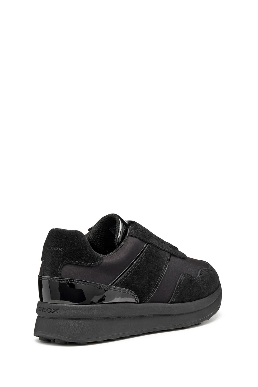 Geox Kadın Siyah D Runntıx A - Nylon+Suede Bağcıklı Kalın Tabanlı Kumaş Sneaker