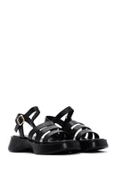 Women's Black Ankle Strap Thick Soled Comfort Sandals | Derimod