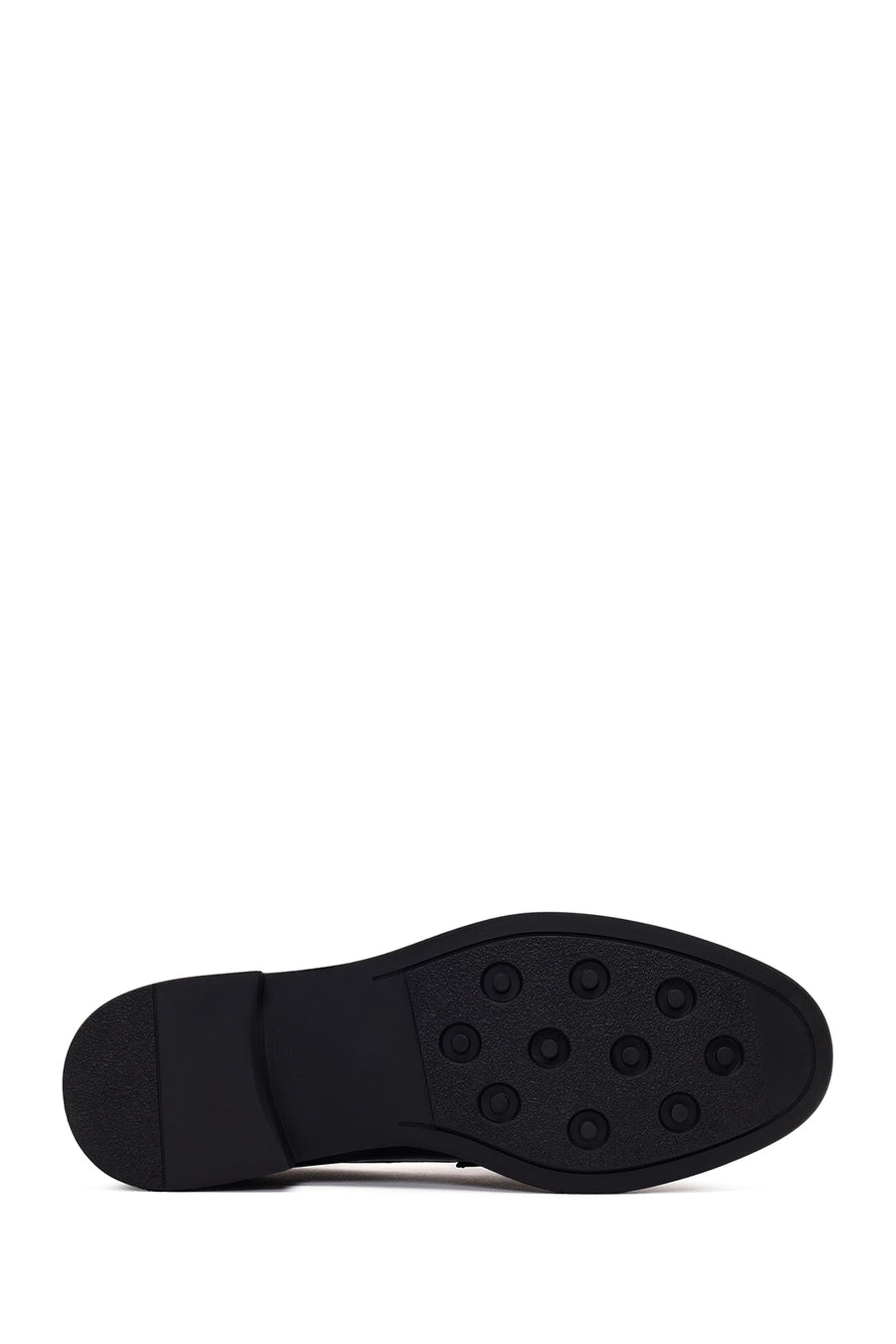 Kadın Siyah Tokalı Deri Loafer