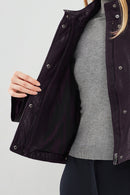 Cassy Women's Purple Oversize Leather Jacket | Derimod