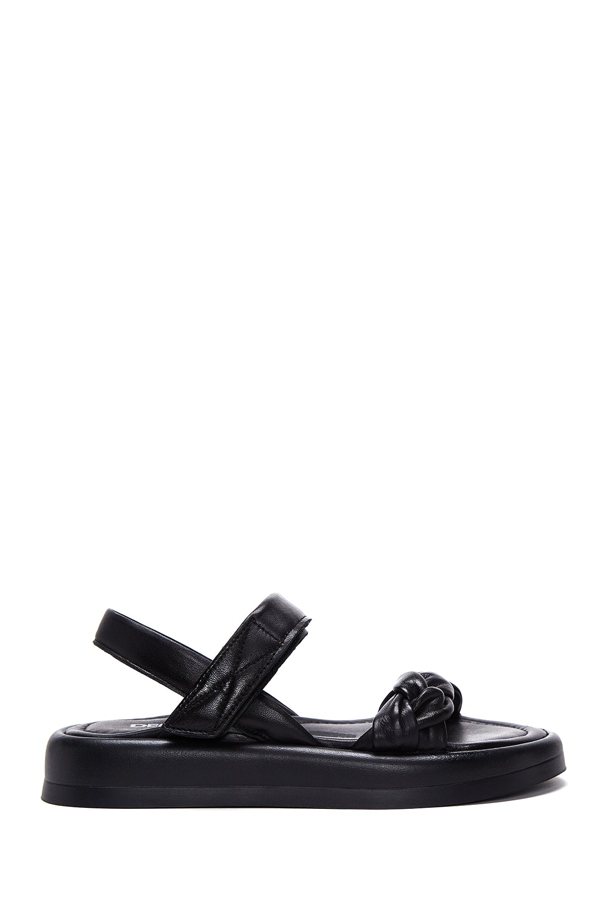 Women's Black Ankle Strap Leather Comfort Sandals 24SFD361218 | Derimod