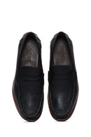 Men's Black Leather Casual Loafer | Derimod