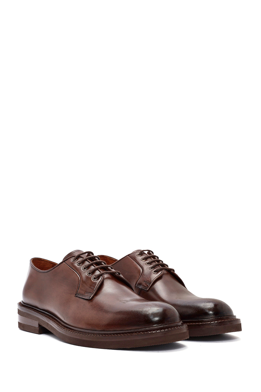
Men's Brown Lace-Up Leather Classic Shoes
