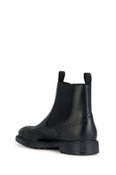 Geox Men's Black Tiberio Leather Chelsea Boots | Derimod