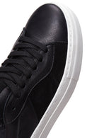 Women's Black Leather Sneaker | Derimod