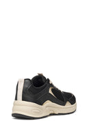Geox Kadın Siyah D Zarvıa A - Mesh+Pearl.Gbk Bağcıklı Kalın Tabanlı Deri Sneaker | Derimod