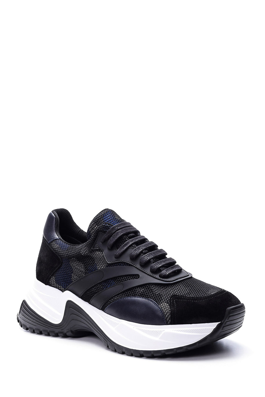 Men's High-Sole Leather Sneaker