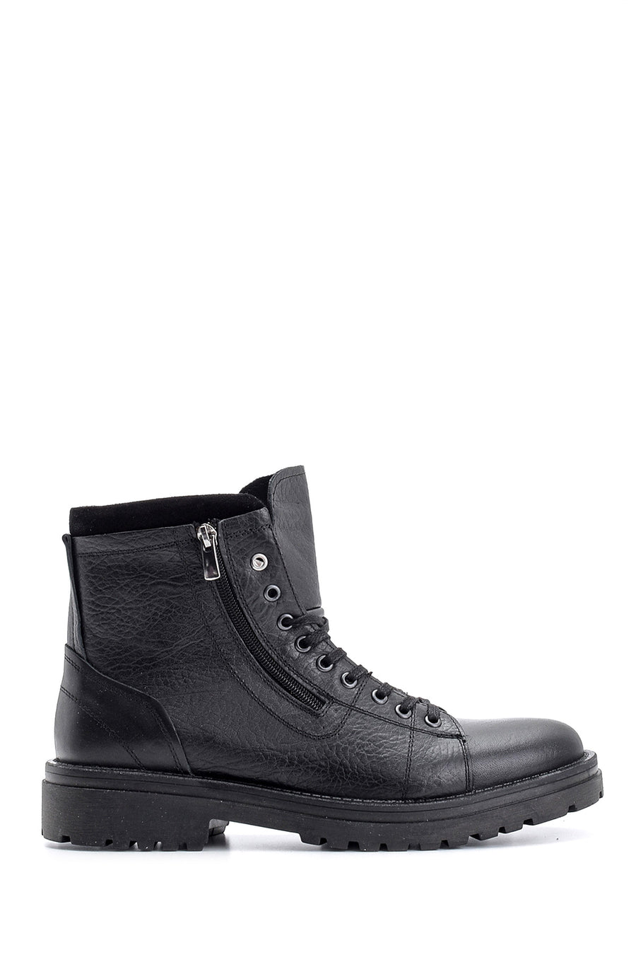 Men's Zippered Leather Boots 19WFD3482FT | Derimod