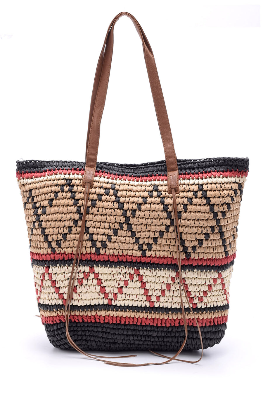 Women's Patterned Straw Bag 19SBD2216M7 | Derimod