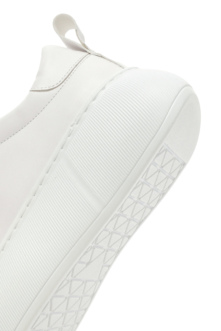Women's White Lace-Up Thick Soled Sneaker