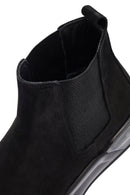 Men's Black Suede Leather Casual Chelsea Boots | Derimod