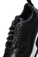 Men's Black Leather Sneaker | Derimod