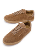 Erkek Bej Bağcıklı Süet Deri Sneaker | Derimod