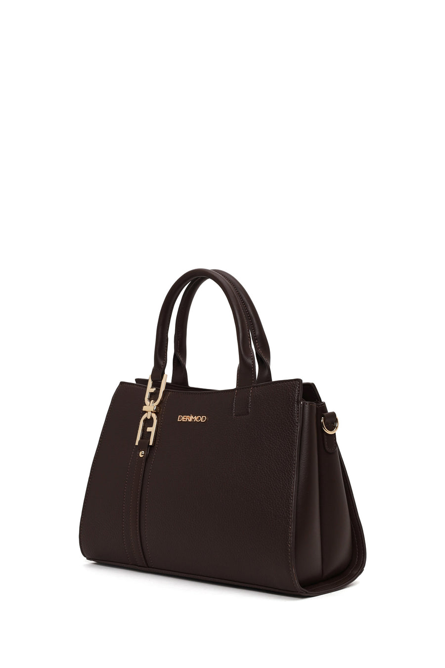 Woman Brown Long-Strap Classic Shoulder Bag