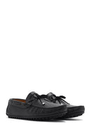 Men's Black Leather Casual Loafer | Derimod