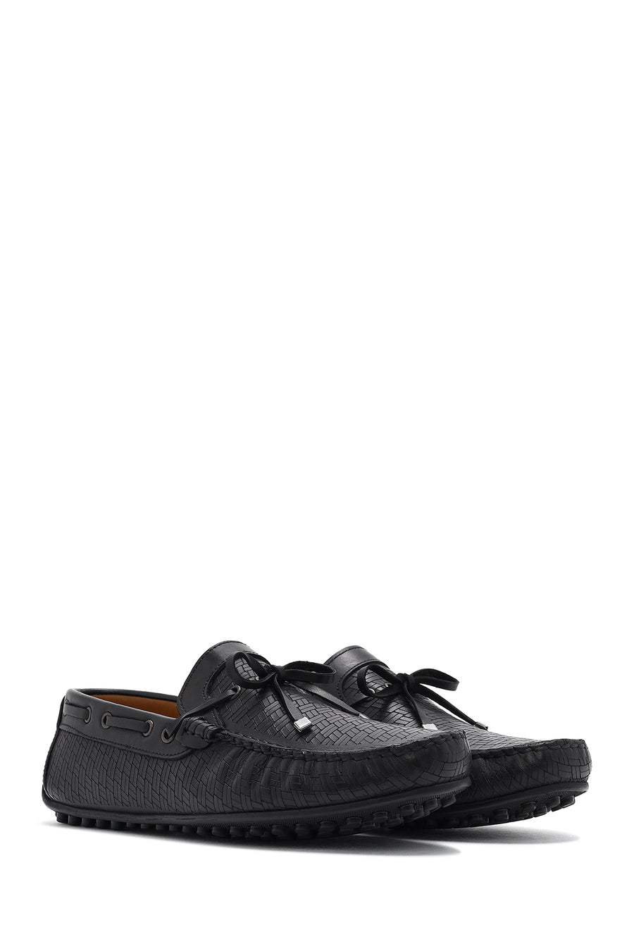 Men's Black Leather Casual Loafer