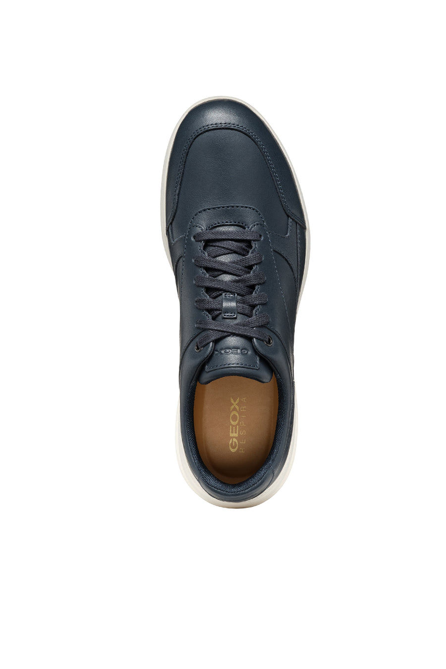 Geox Erkek Lacivert Spherica Ecub-3 Bağcıklı Deri Sneaker