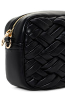 Women's Black Long Chain Strap Knitted Crossbody Bag | Derimod