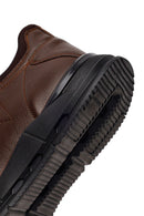 Erkek Kahverengi Bağcıklı Kalın Tabanlı Deri Casual Sneaker | Derimod