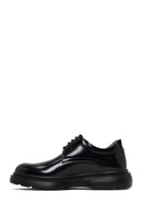 Male Black Lace-Up Thick-Soled Leather Casual Shoes | Derimod