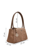 Women's Tan Suede Leather Shoulder Bag | Derimod