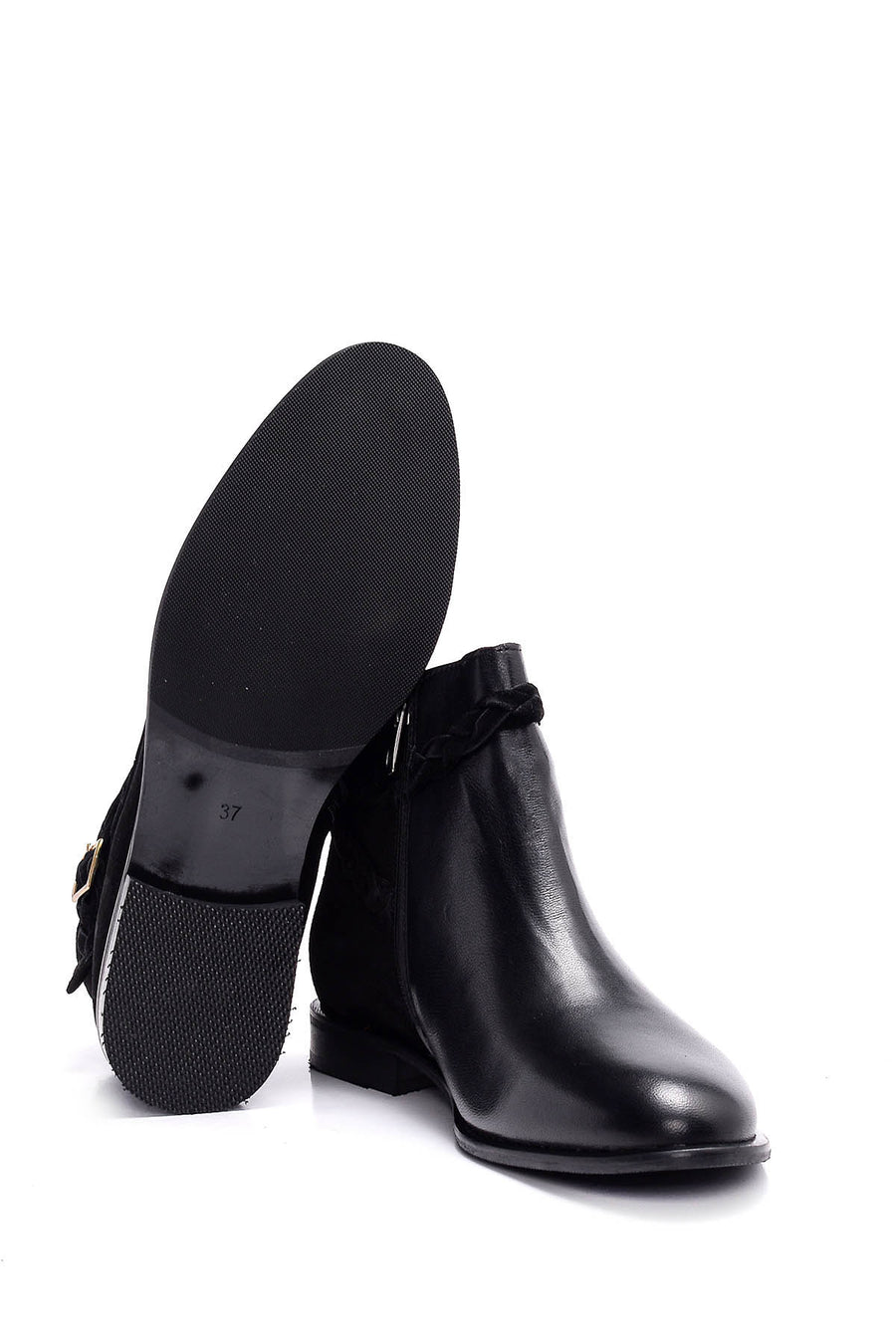 Women's Buckle Leather Boots