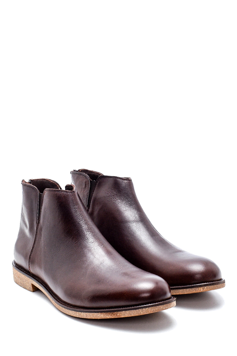Men's Leather Back Zippered Classic Boots