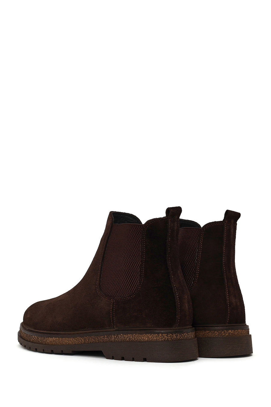 Male Brown Suede Chelsea Boots