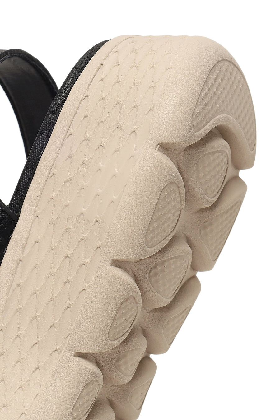 Woman Black Thick-Soled Fabric Comfort Sandal