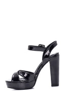 Women's Black Thick Heeled Platform Sandals | Derimod